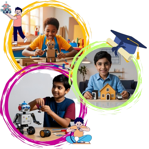 Kids at robotics camp